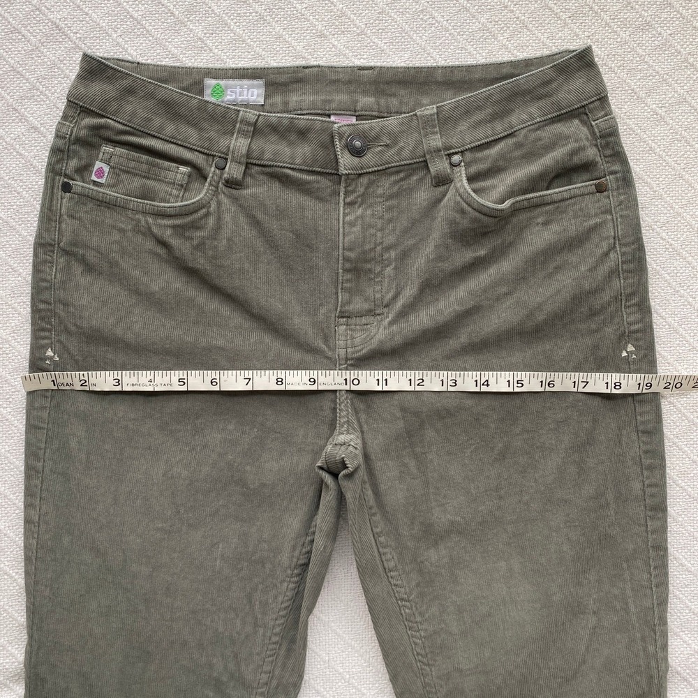 Stio Rivet Corduroy Pants Sage Green Gray Womens 10 Short Outdoor Hiking Camping - Picture 13 of 13